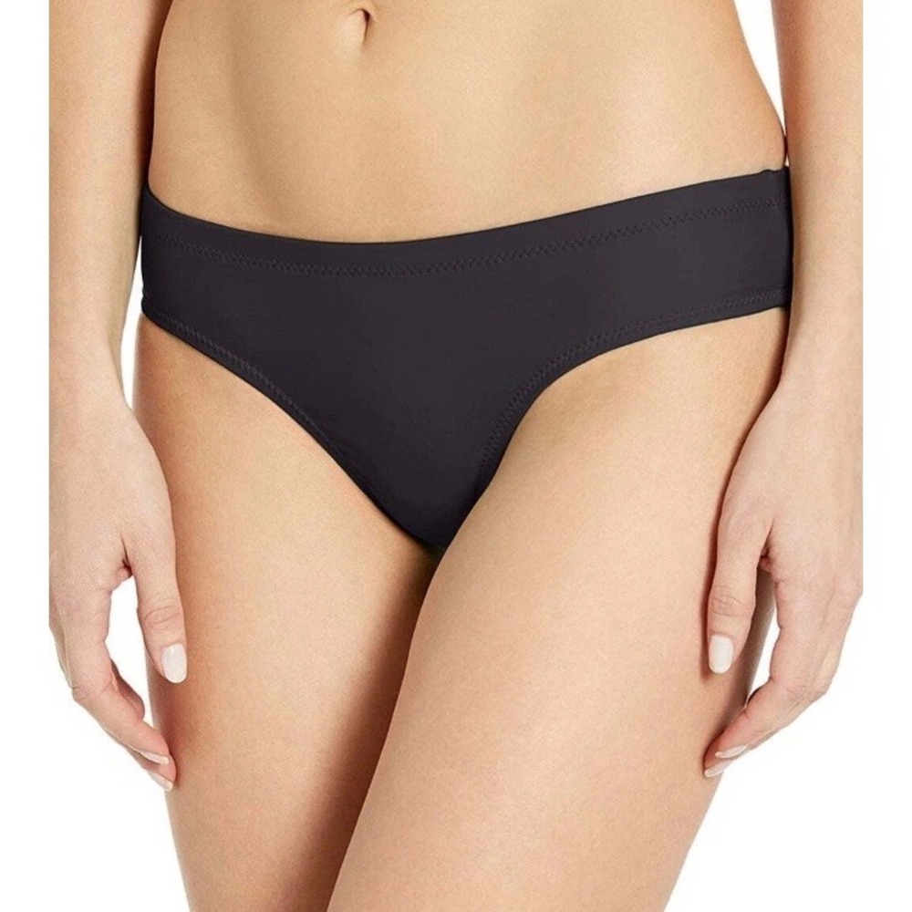Volcom Women's Simply Solid Seamless Cheeky Swimsuit Bikini Bottom NWT Black S